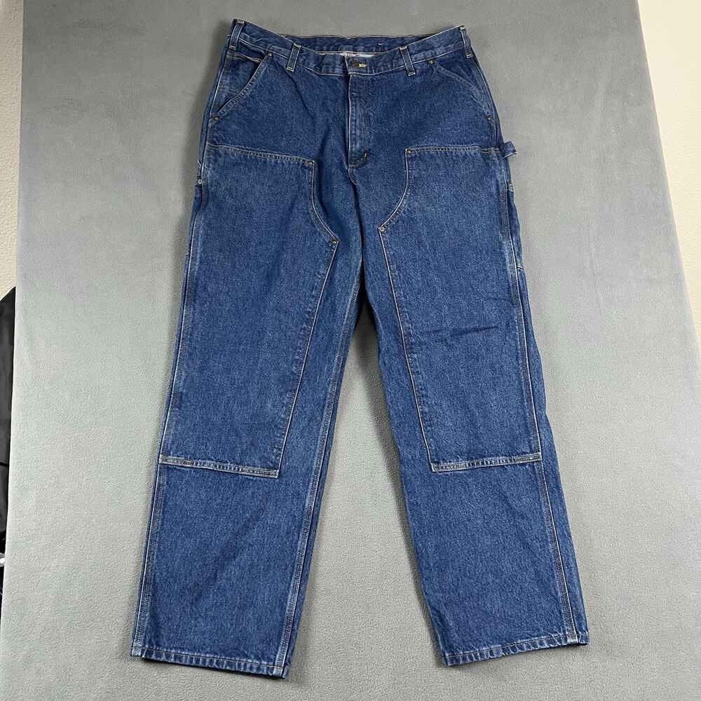 Carhartt Pants Mens 38X32 Double Knee Dungaree Carpenter Outdoor Workwear Jeans